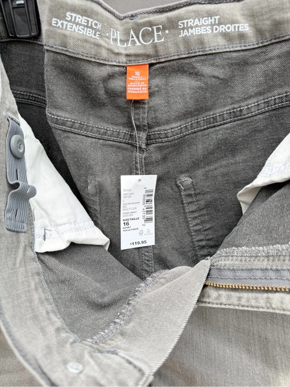 The Children's Place Boys' Light Gray Slim Jeans